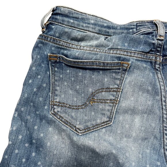 Fat Face Polka Dot Denim Jean Shorts Medium Wash Women's Size 12 Twee Y2K - Picture 8 of 13